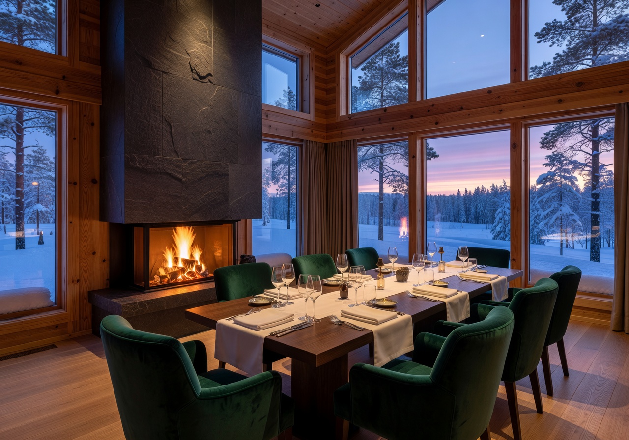 Arctic TreeHouse Hotel luxurious private event suite in Rovaniemi