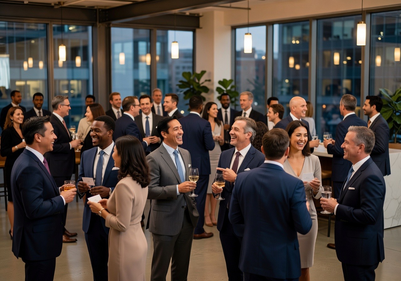 Corporate networking party event