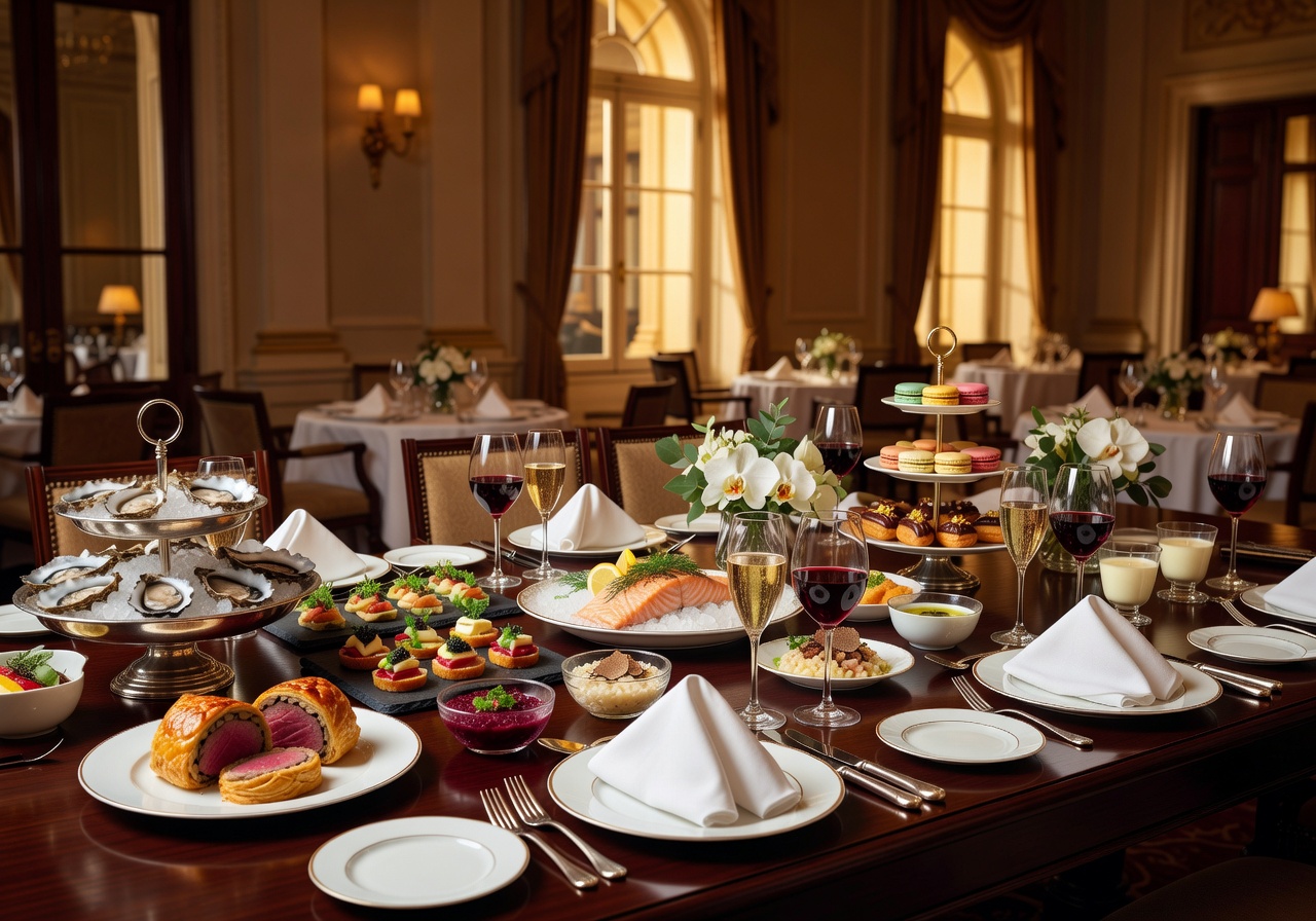 Hotel Kamp catering and fine dining spread